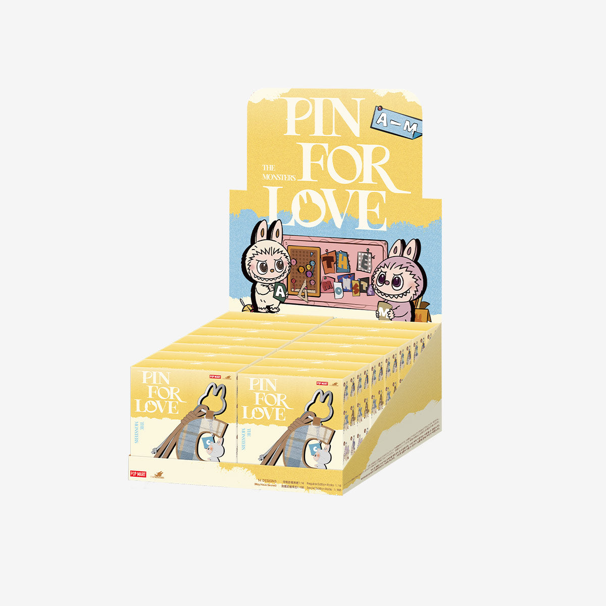 Sealed blind box containing Ralphie's Funhouse Popmart Letter P pendant pin from the Love Series, in stock and ready to open.