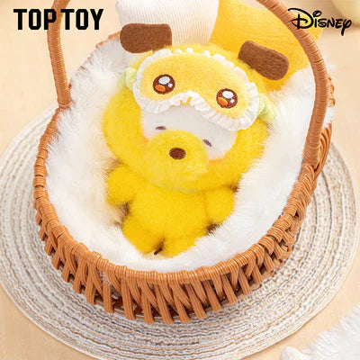 Sealed blind box featuring Miniso Disney Squinting Sleepwear Series plush keychains by Ralphie's Funhouse, perfect for gifting.