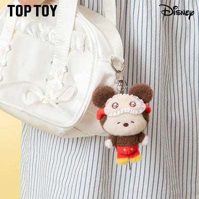 In-stock Miniso Disney Squinting Sleepwear Series plush keychain from Ralphie's Funhouse, sealed blind box gift collectible.