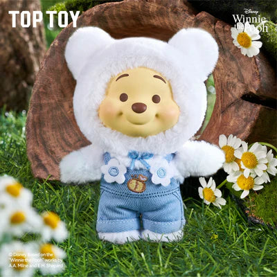 Sealed Miniso Disney Winnie the Pooh Candy Series plush blind box by Ralphie's Funhouse, featuring colorful Pooh character plush inside.