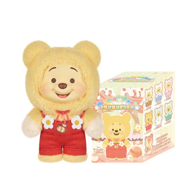 Sealed Miniso Disney Winnie the Pooh Candy Series plush blind box by Ralphie's Funhouse, featuring colorful Pooh character plush toy.
