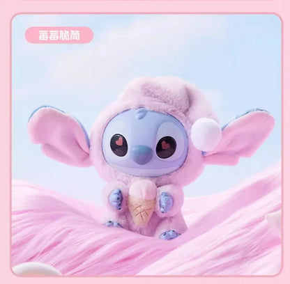 Ralphie's Funhouse Stitch plush keychain featuring a sleepy Stitch character from the Blind Box collection, in a colorful design.