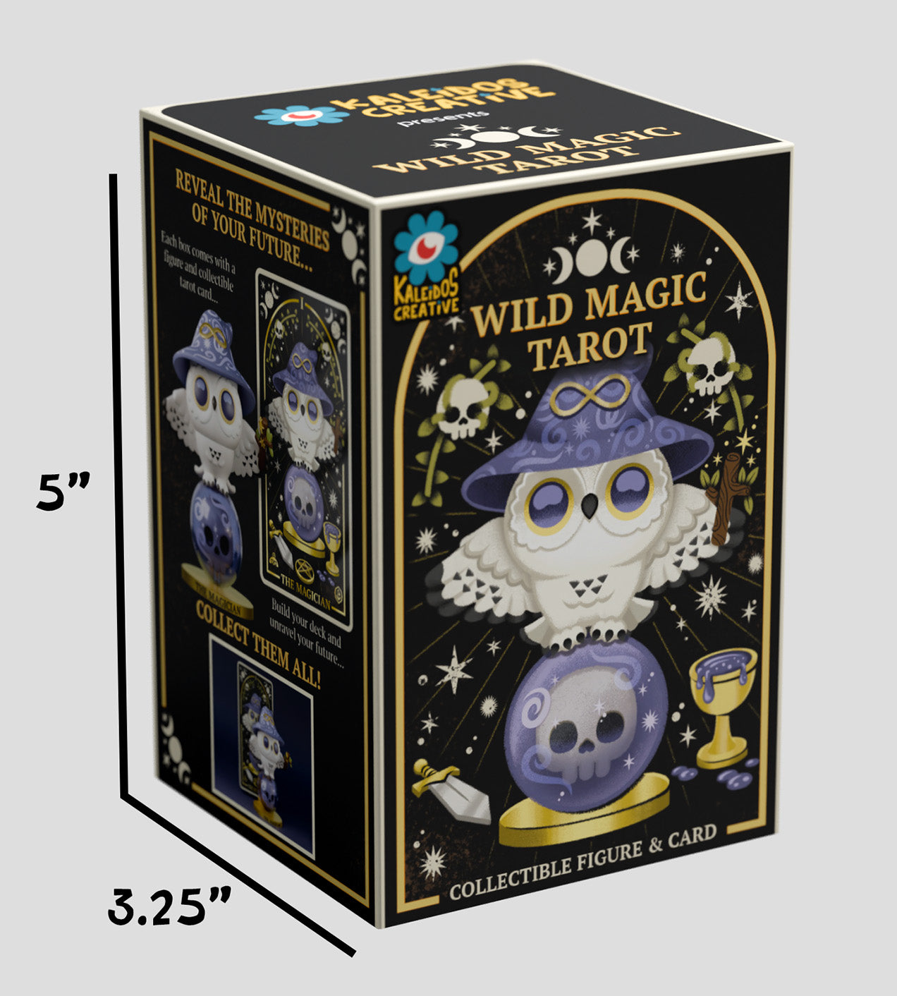 Sealed Kaleidos Creative Wild Magic Tarot blind box from Ralphie's Funhouse, featuring colorful packaging and mysterious design.