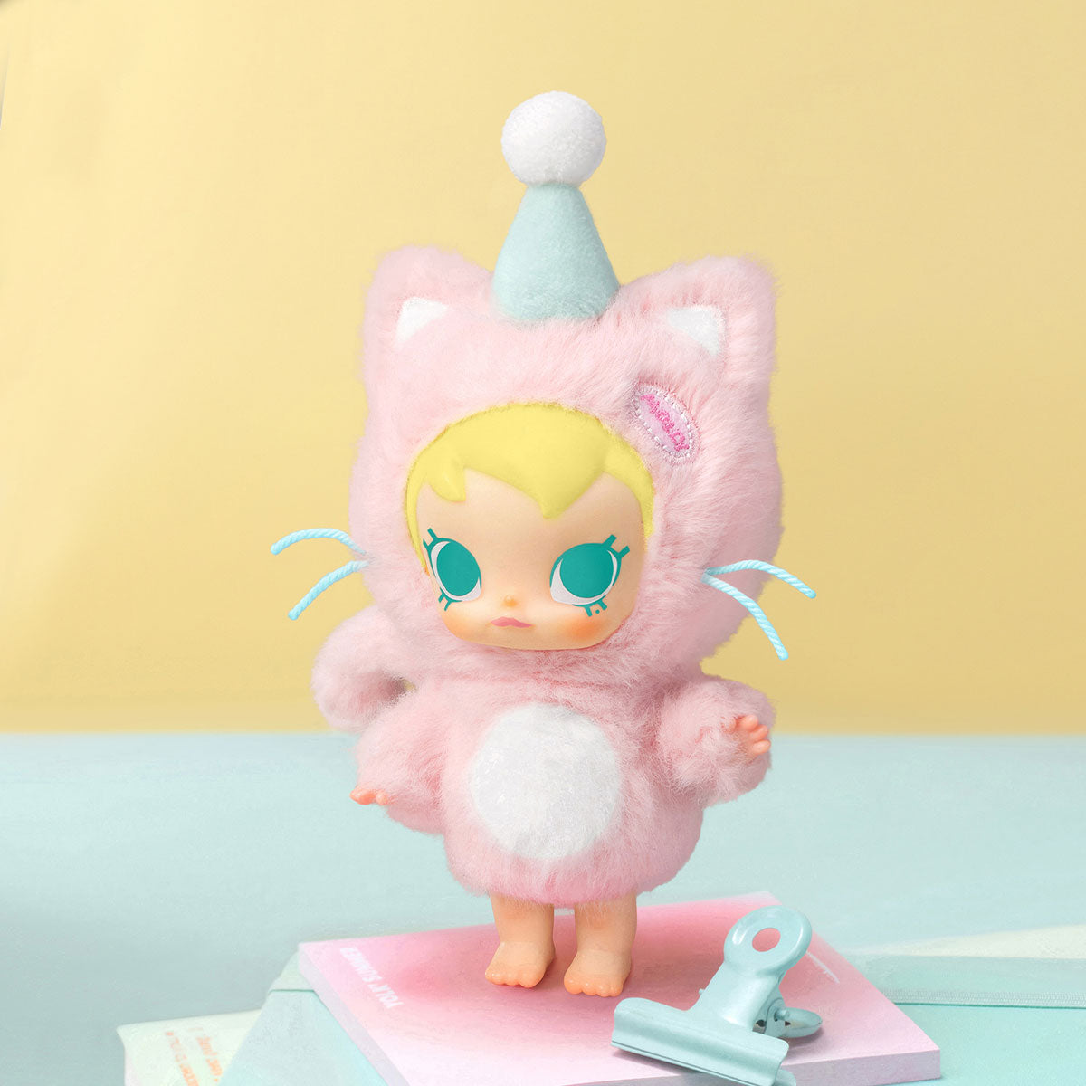 Sealed Pop Mart Baby Molly Pocket Friends vinyl plush pendant blind box by Ralphie's Funhouse, featuring cute collectible character.