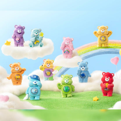 Sealed Ralphie's Funhouse POPMART Care Bears Colorful Hugs Series blind box figure in vibrant packaging.