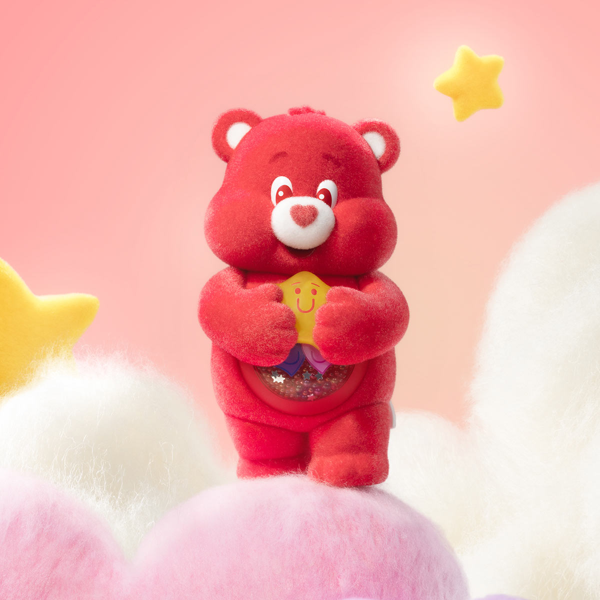 Sealed blind box of POPMART Care Bears Colorful Hugs Series figures by Ralphie's Funhouse, featuring vibrant Care Bears characters.