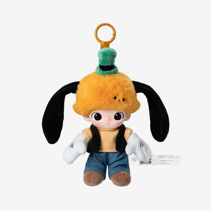Sealed vinyl plush keychain blind box featuring Disney characters from Popmart Dimoo World series, by Ralphie's Funhouse.