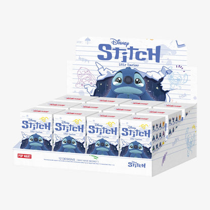 Sealed blind box of POPMART Disney Stitch Little Emotions Series figures by Ralphie's Funhouse, featuring collectible Stitch characters.