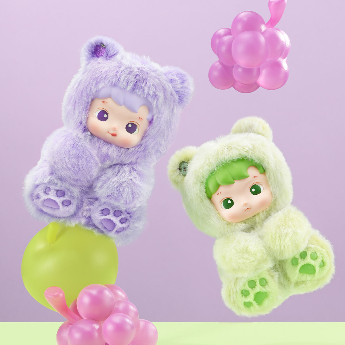 Sealed POPMART HACIPUPU Gummy Bear Series vinyl plush pendant blind box in original packaging.