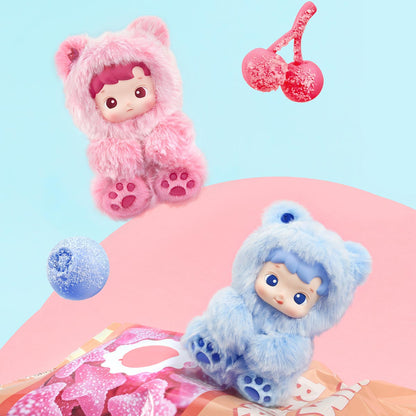 Sealed POPMART HACIPUPU Gummy Bear vinyl plush pendant blind box by Ralphie's Funhouse, featuring colorful bear design inside.