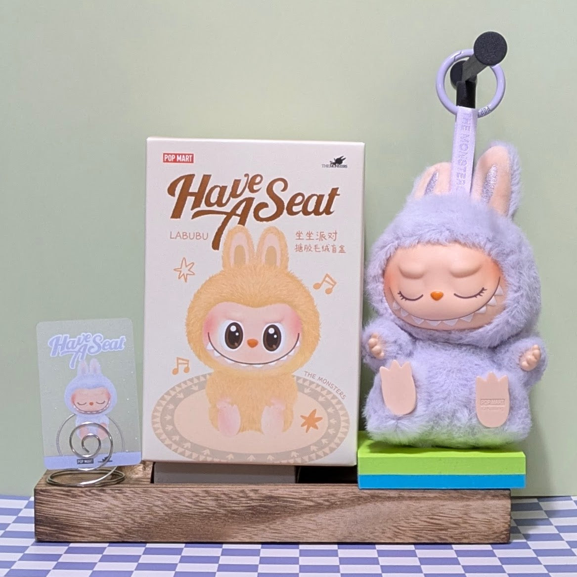 Sealed Popmart Have a Seat Vinyl Plush Blind Box featuring Labubu character in original packaging from Ralphie's Funhouse.