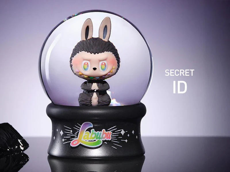 Sealed POPMART Labubu Big into Energy Series Crystal Ball Figures blind box in original packaging.