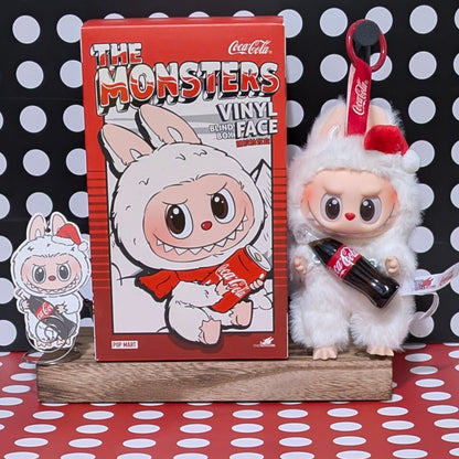 Sealed blind box featuring Ralphie's Funhouse POPMART Labubu Coca-Cola Series vinyl face collectible toy.