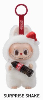 Sealed POPMART Labubu Coca-Cola Series vinyl figure by Ralphie's Funhouse in a blind box, featuring a colorful, stylized face design.