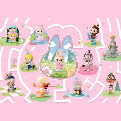 Sealed blind box of POPMART Labubu Finding MOKOKO Series Figures by Ralphie's Funhouse, featuring colorful collectible figures inside