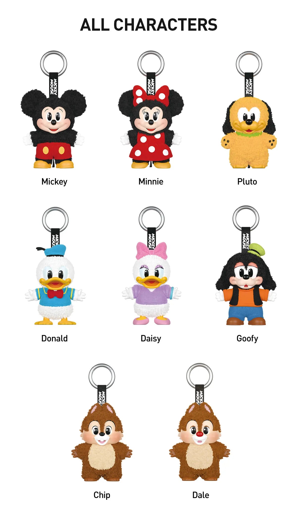 Sealed blind box featuring Ralphie's Funhouse POPMART Mickey Family Cute Together keychain series figures in colorful packaging