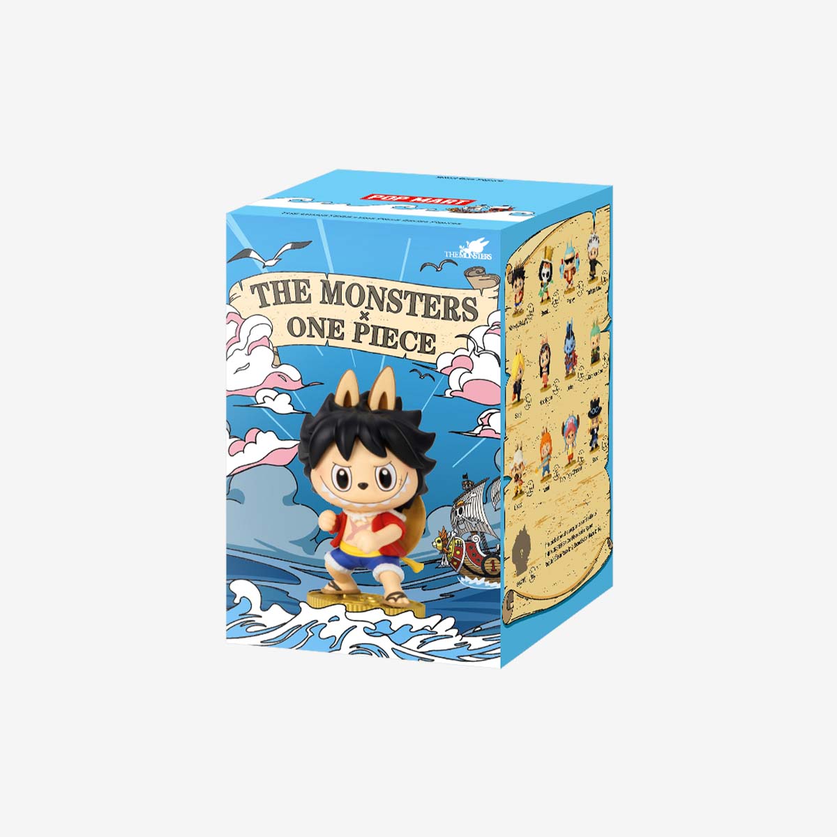 Sealed POPMART One Piece Series Labubu figure from Ralphie's Funhouse, in original packaging, collectible anime figure.