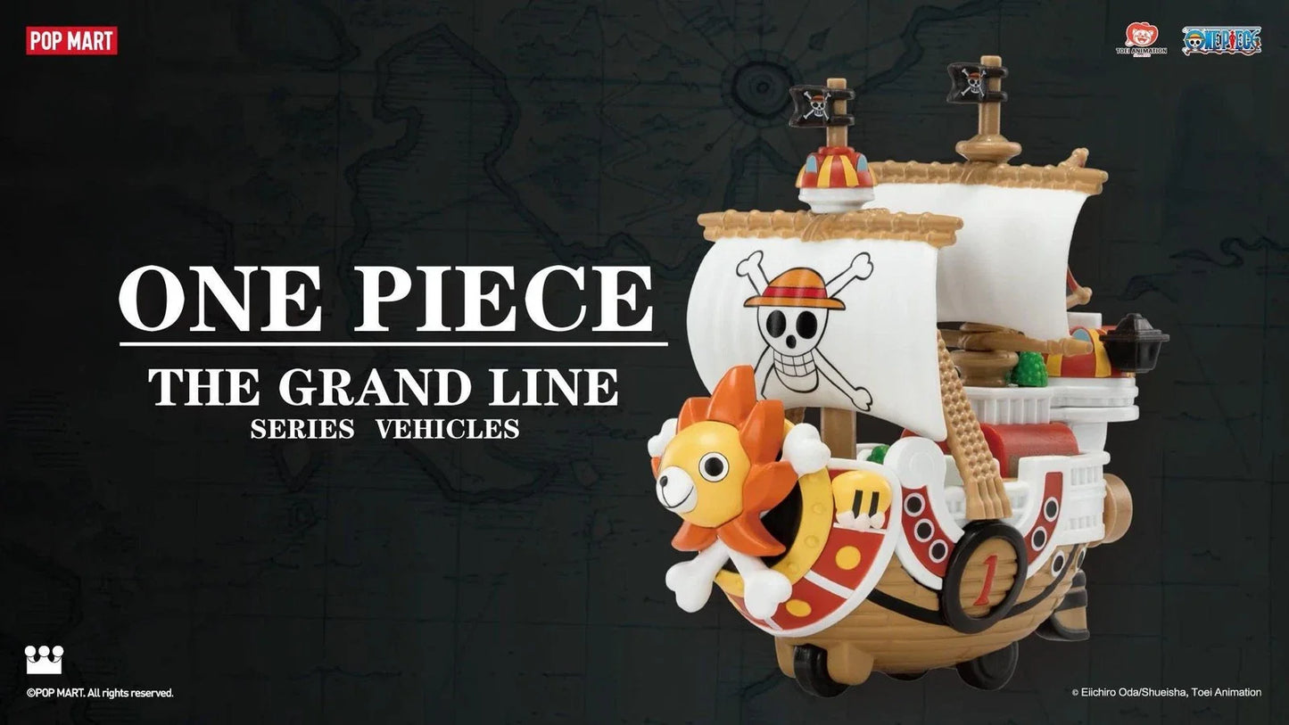 Sealed blind box featuring Ralphie's Funhouse POPMART One Piece The Grand Line Series collectible figure inside.