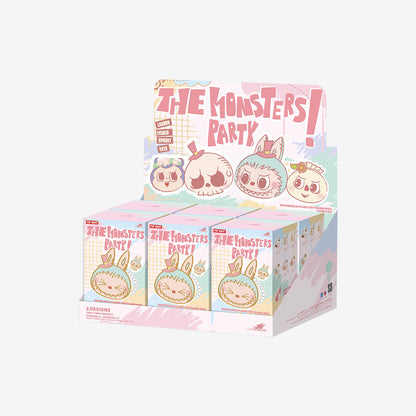 Sealed Ralphie's Funhouse POPMART Party Series reversible plush toy in a blind box, featuring colorful plush character design.