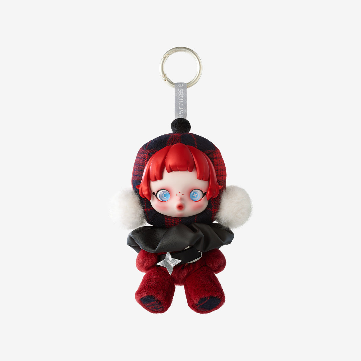 Sealed Popmart SkullPanda Winter Symphony plush keychain blind box from Ralphie's Funhouse, featuring a cute panda design.