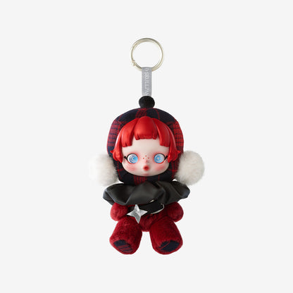 Sealed Popmart SkullPanda Winter Symphony plush keychain blind box from Ralphie's Funhouse, featuring a cute panda design.