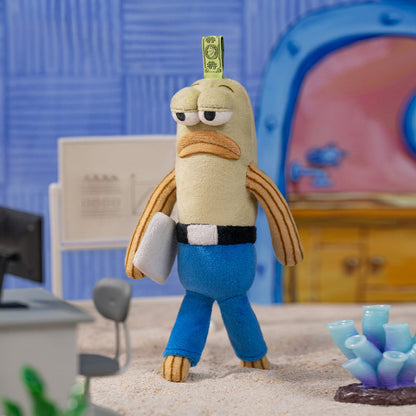 Sealed blind box featuring Ralphie's Funhouse SpongeBob Bikini Bottom Buddies plush from the Whimsical Plush Series.