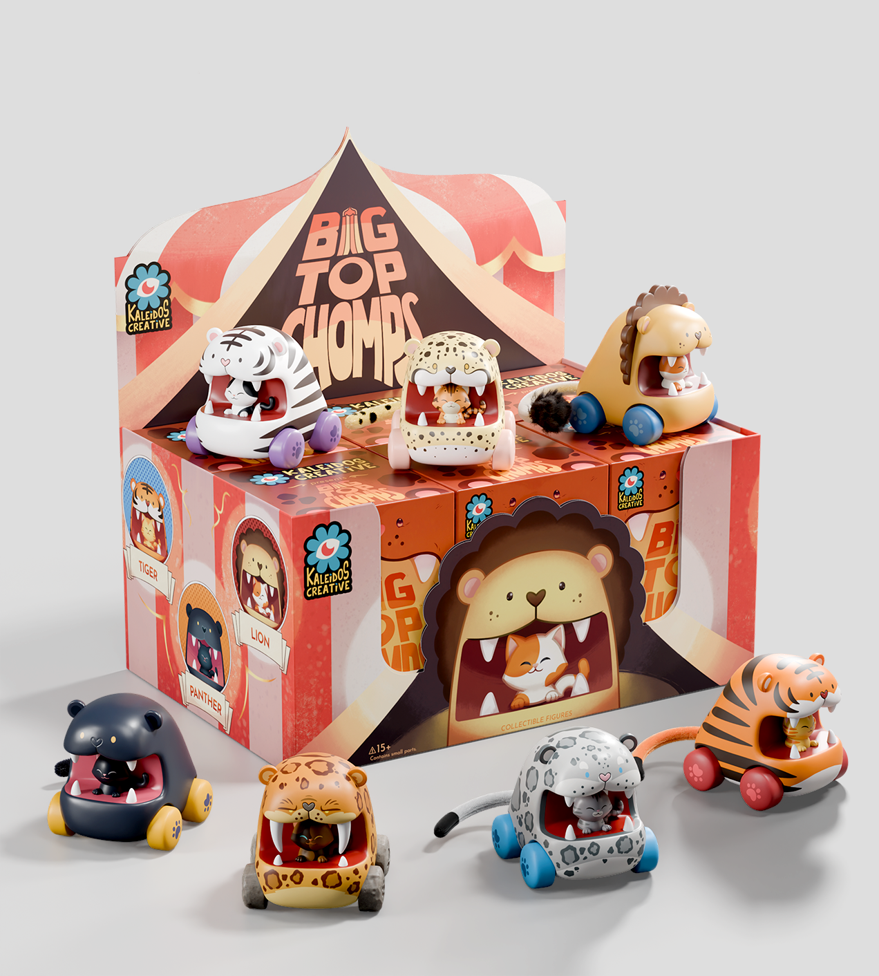 Sealed Kaleidos Creative Big Top Chomps blind box from Ralphie's Funhouse, featuring colorful, playful packaging.