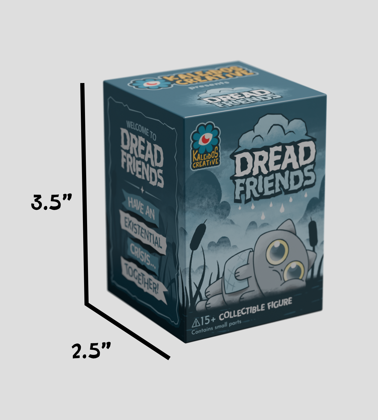 Sealed Kaleidos Creative Dread Friends Blind Box by Ralphie's Funhouse featuring colorful collectible figures inside.