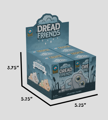 Sealed Kaleidos Creative Dread Friends blind box by Ralphie's Funhouse showing colorful packaging and artwork.