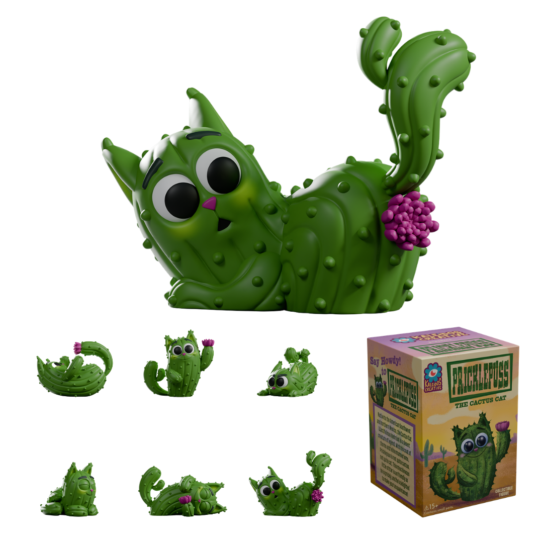Sealed Kaleidos Creative Pricklepuss blind box by Ralphie's Funhouse with colorful character art on the packaging.