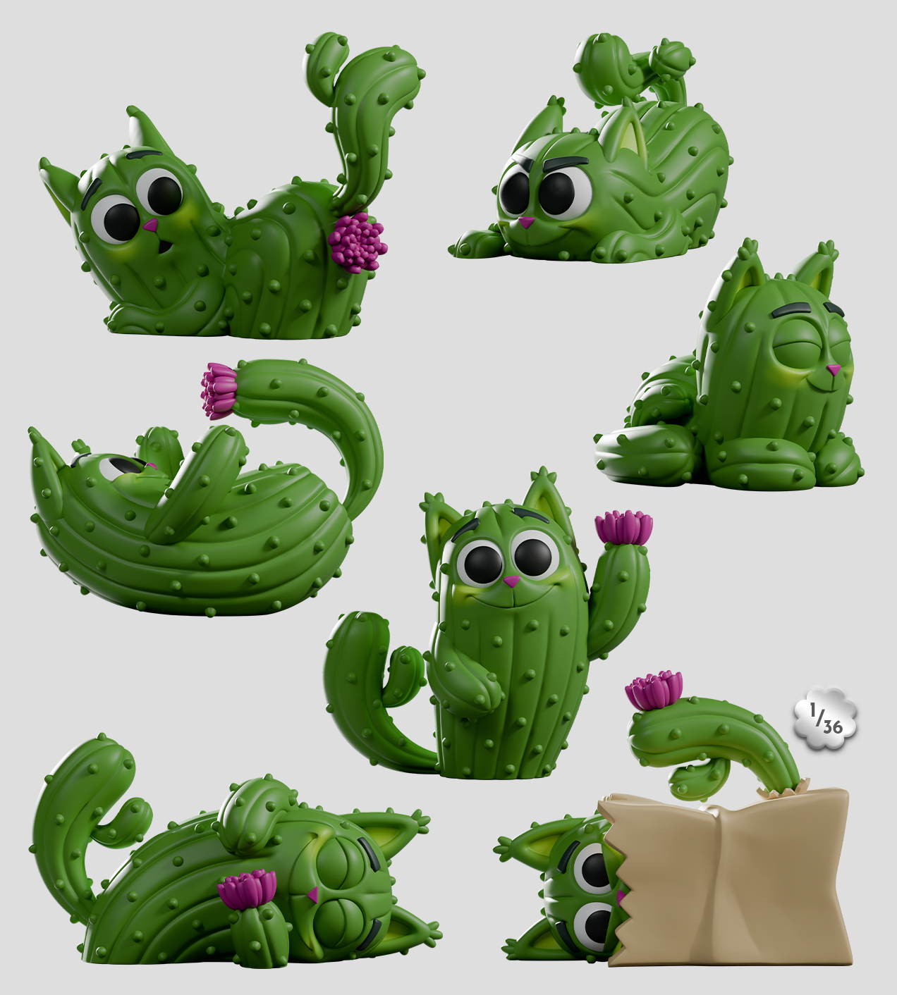 Sealed Kaleidos Creative Pricklepuss blind box by Ralphie's Funhouse showing colorful packaging and toy inside.