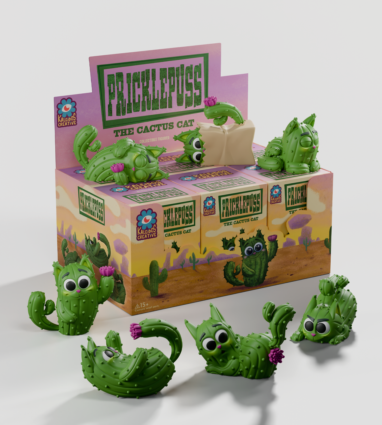 Sealed Kaleidos Creative Pricklepuss blind box by Ralphie's Funhouse, featuring colorful, plush toy inside.