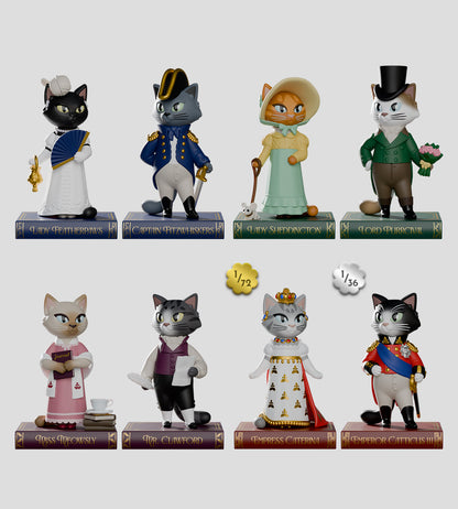 Sealed Kaleidos Creative Regency Cats blind box by Ralphie's Funhouse featuring colorful cat illustrations and collectible packaging.