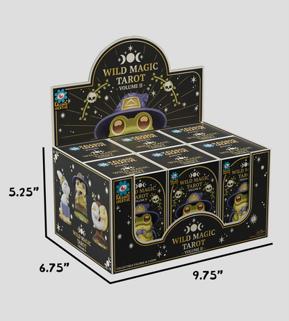 Sealed blind box of Kaleidos Creative Wild Magic Tarot Volume 2 from Ralphie's Funhouse showing colorful packaging.