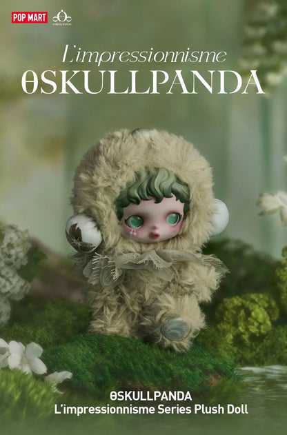Restock July POPMART θSKULLPANDA Impressionism Series plush doll by Ralphie's Funhouse, soft collectible toy with artistic design