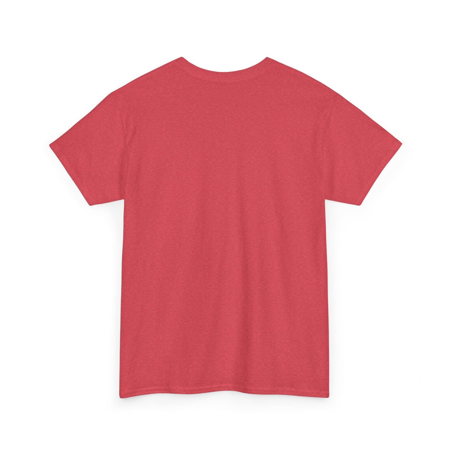 Unisex heavy cotton T-shirt in Heather Military Green featuring a heart graphic and "I Miss America" text by Ralphie's Funhouse.