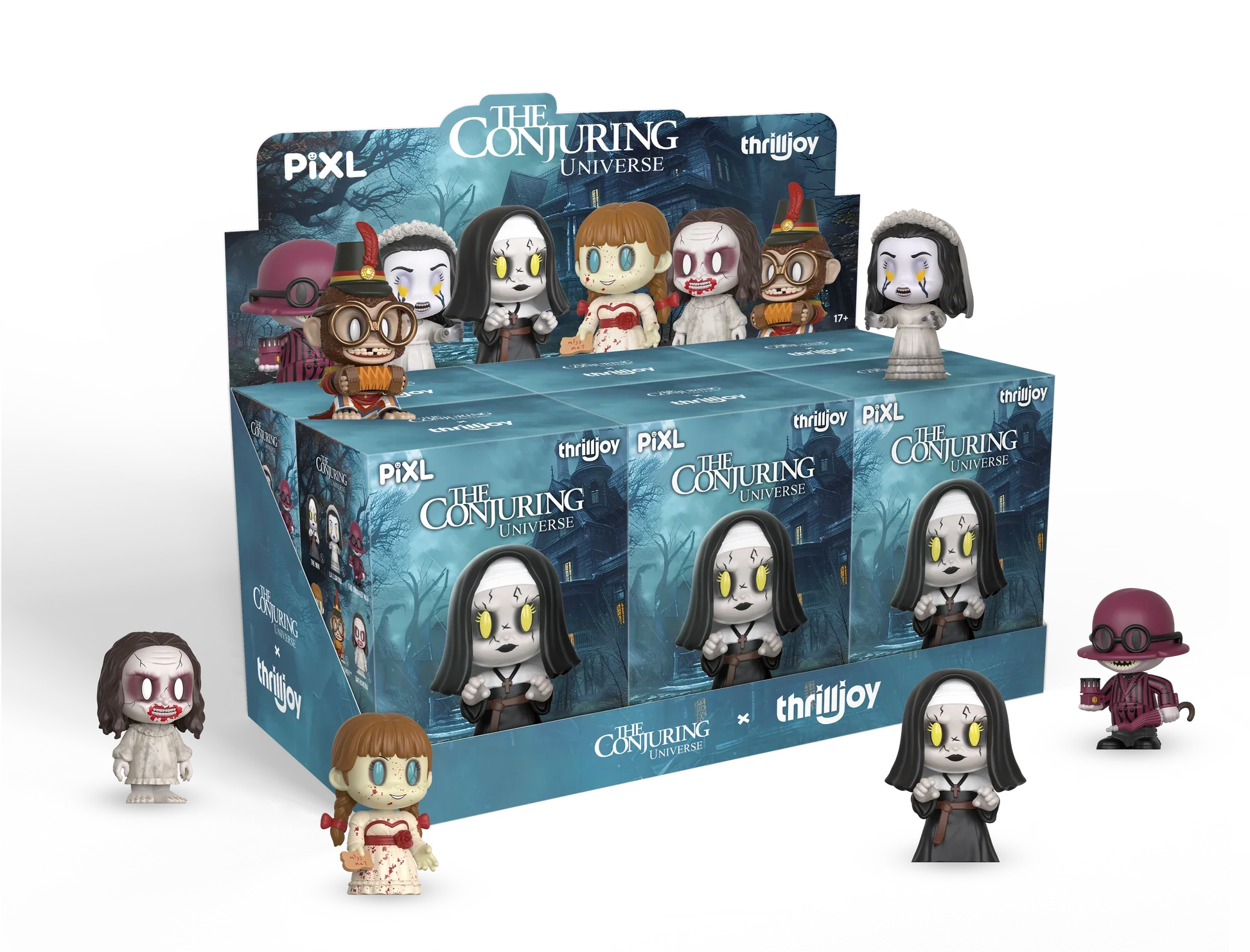 Sealed Ralphie's Funhouse Thrilljoy The Conjuring Universe PIXL blind box vinyl with a chance at rare chase pieces and a 12-inch MEGA PIX