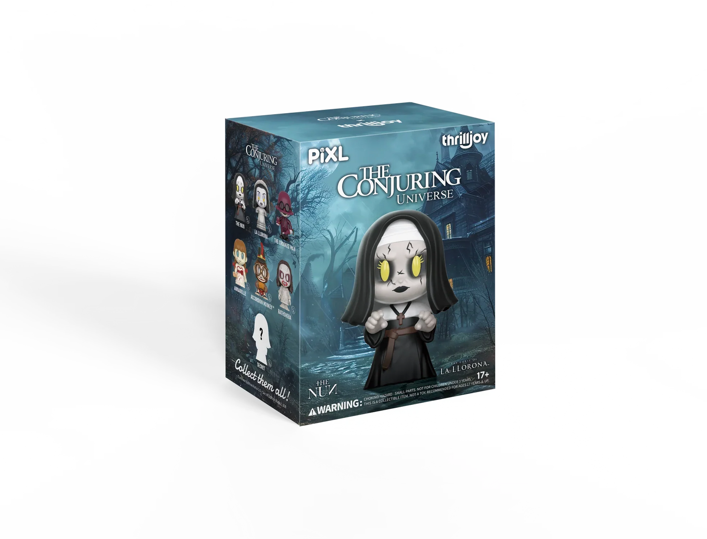 Sealed Ralphie's Funhouse Thrilljoy The Conjuring Universe PIXL blind box vinyl with chance to win rare chase pieces and Mega PIX.