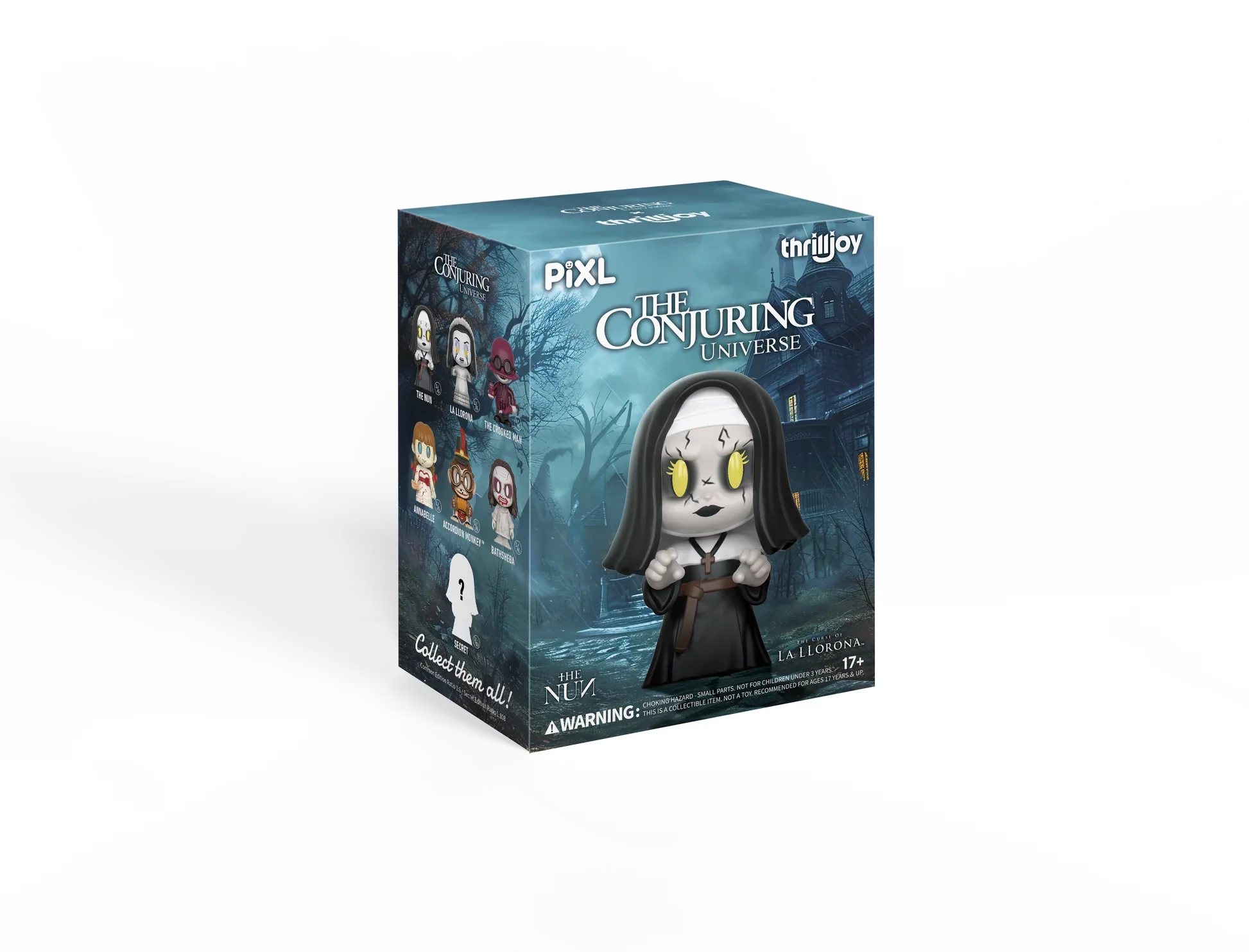 Sealed Ralphie's Funhouse Thrilljoy The Conjuring Universe PIXL blind box vinyl with chance to win rare chase pieces and Mega PIX.