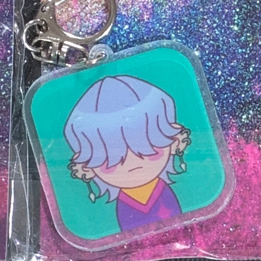 K-POP DEMON HUNTERS Chibi Keychain featuring Zoey, part of Ralphie's Funhouse individual member series, detailed cartoon design