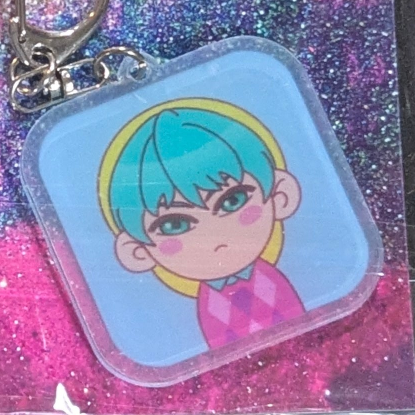 K-POP Demon Hunters Chibi Keychain featuring Zoey from Ralphie's Funhouse, individual member series, colorful character design