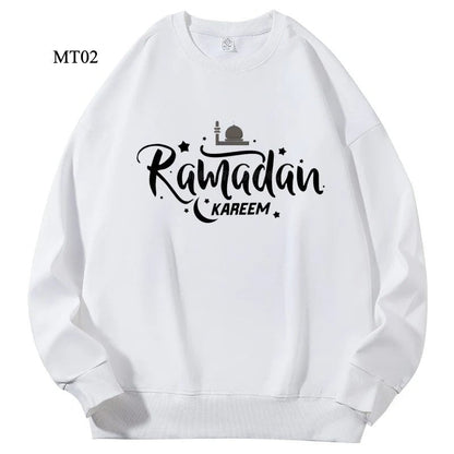 Ramadan Keffiyeh Customizable Sweatshirt for Adults – High-Quality, No-Hood Design (MTC003)