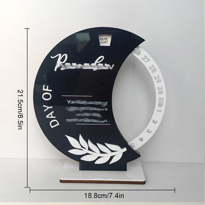 Ramadan Rotating Countdown Wooden Tabletop Decor (MAC378)