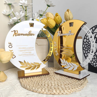 Ramadan Rotating Countdown Wooden Tabletop Decor (MAC378)