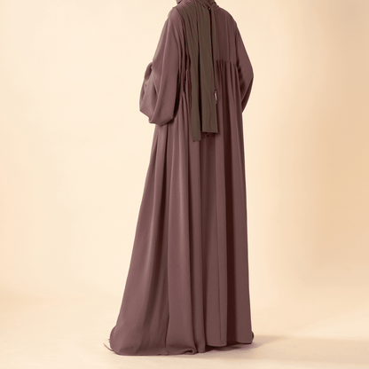 Relaxed Fit Lantern Sleeves Crepe Abaya (MA190)