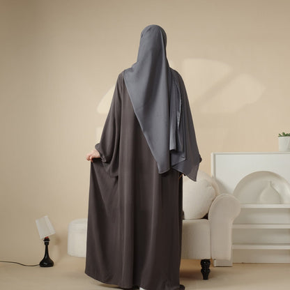 Reversible Abaya Made With Crepe Fabric (MA035)
