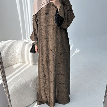 Reversible Jacquard Cardigan & Dress Set(MOA282)