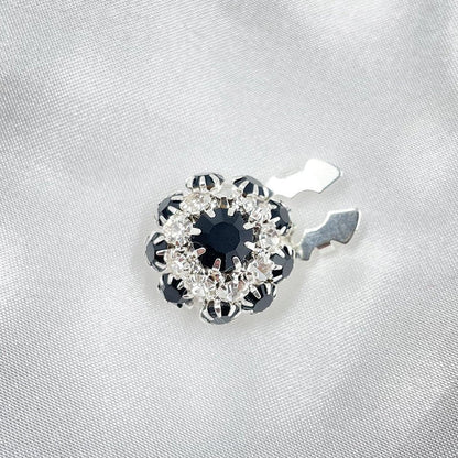 Rhinestone Button Covers | Crystal Flower Decorative Clips(MAC359)