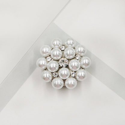 Rhinestone Button Covers | Crystal Flower Decorative Clips(MAC359)