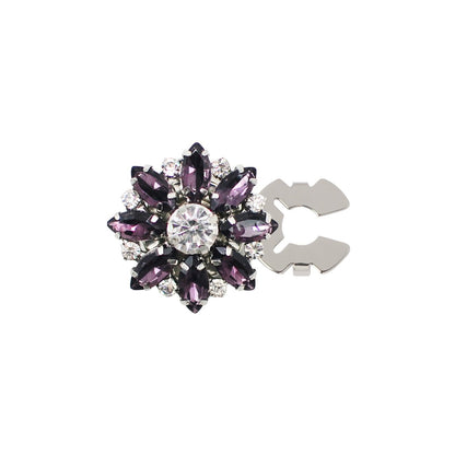 Rhinestone Button Covers | Crystal Flower Decorative Clips(MAC359)